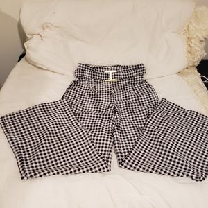 Checkered Wide Leg Pants